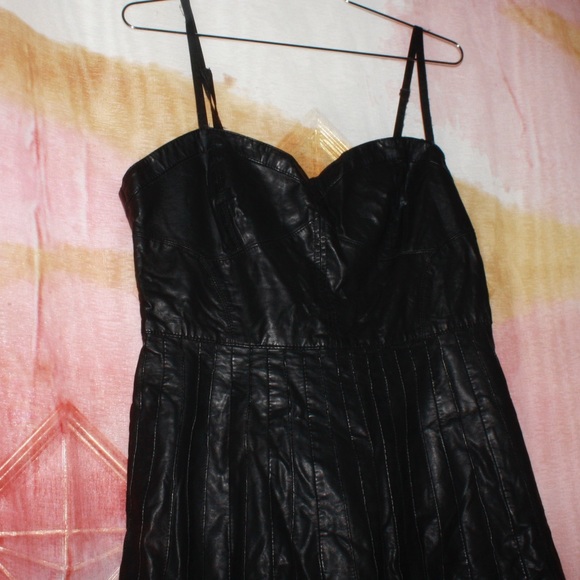 Free People Faux Leather Mini Dress 🌵Large - Picture 5 of 13